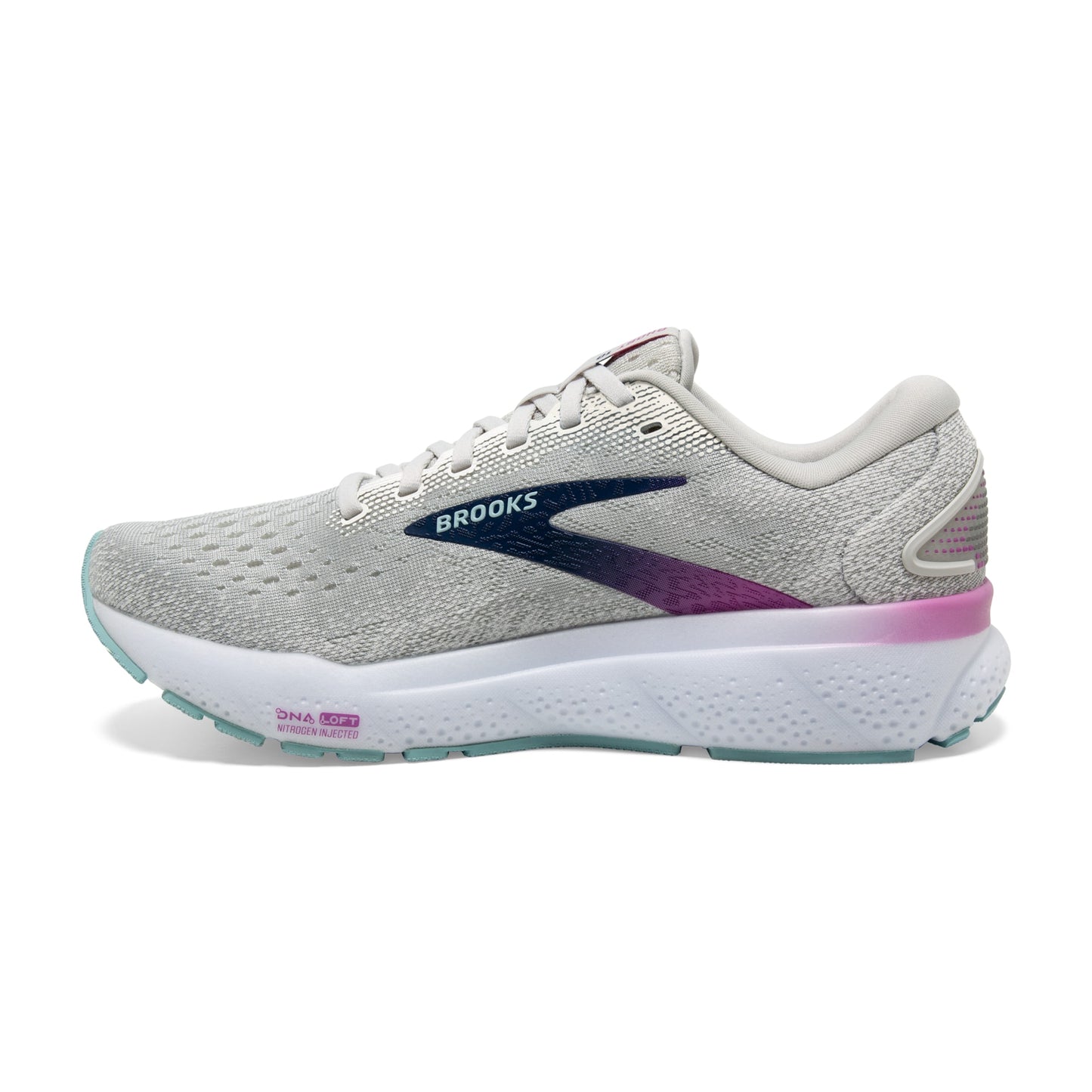 Women's Brooks Ghost 16 (White/Gray/Estate Blue)