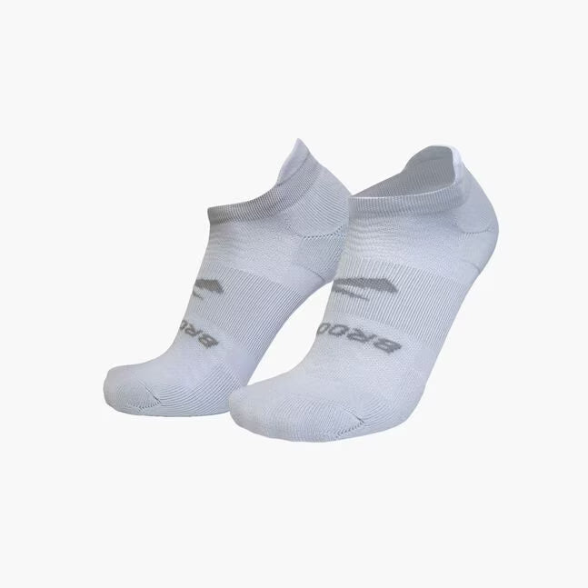 Brooks Run In Sock Low Cushion No show (Light Grey/Pink/Light Grey)