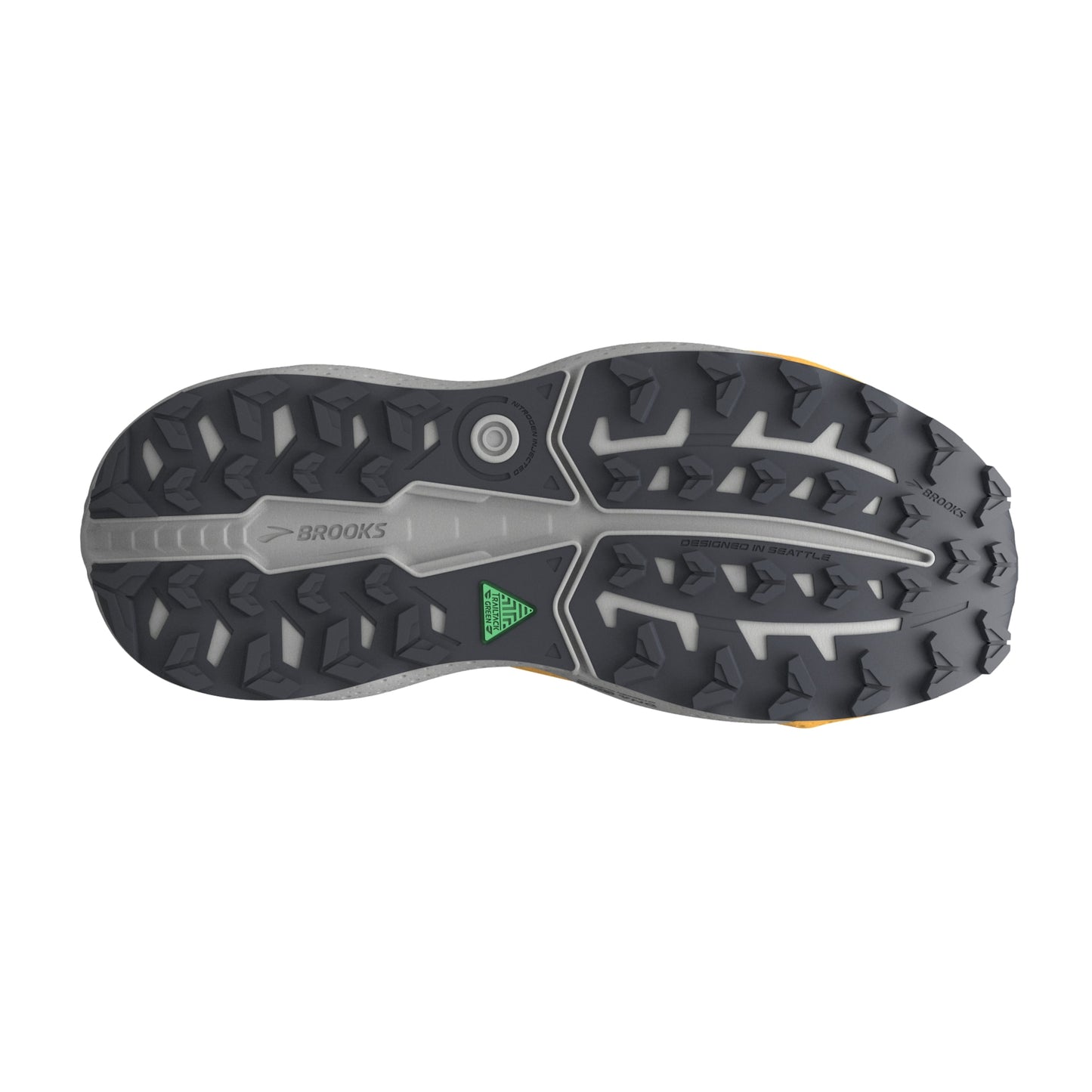 Men's Brooks Caldera 7 (Ebony/ Blue Sapphire/ Orange)