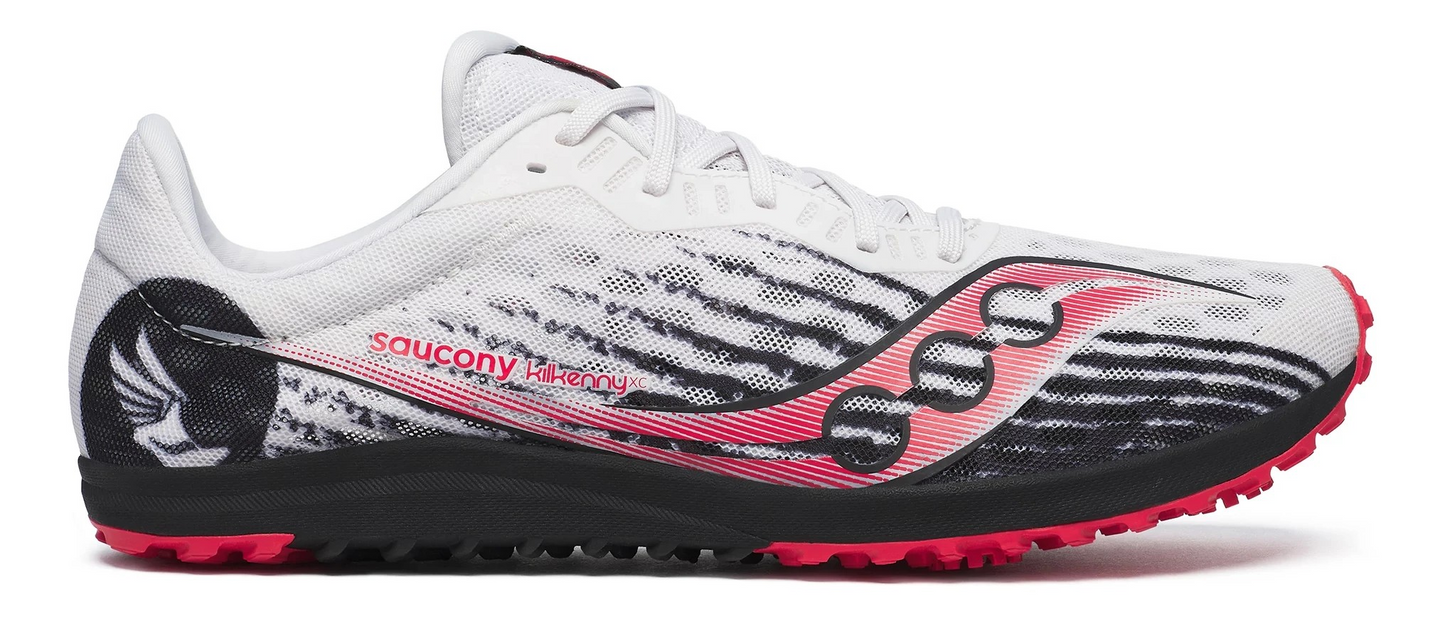Men's Saucony Kilkenny XC9 Flat Spikeless (White/Black/Red)