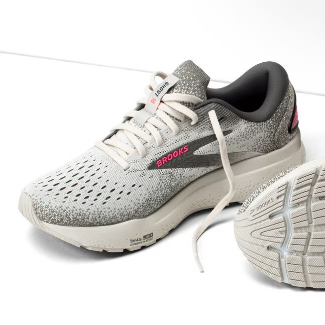 Women's Brooks Ghost 16 (Grey Gargoyle Pink) *Sale*