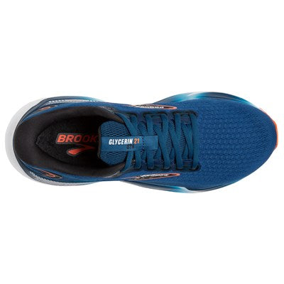 Men's Brooks Glycerin GTS 21 (Blue Opal/Black/Nasturtium)