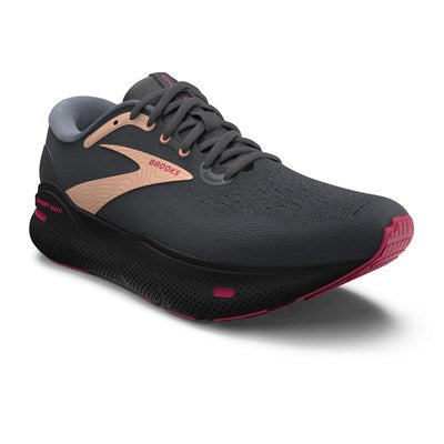 Women's Brooks Ghost Max (Black/Papaya/Raspberry)