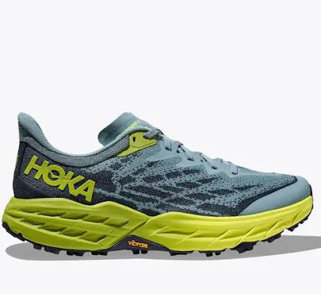 Men's Hoka Speedgoat 5 (Stone Blue/Dark Citron)