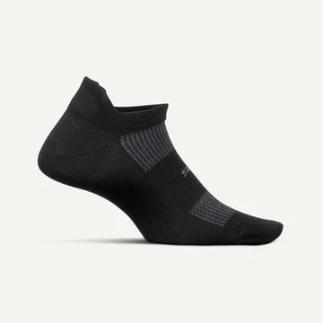 Feetures High Performance Max Cushion No Show Tab Socks (Black)