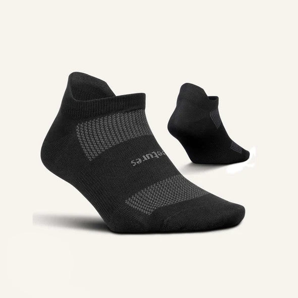 Feetures High Performance Ultra Light No Show Tab Socks (Black)