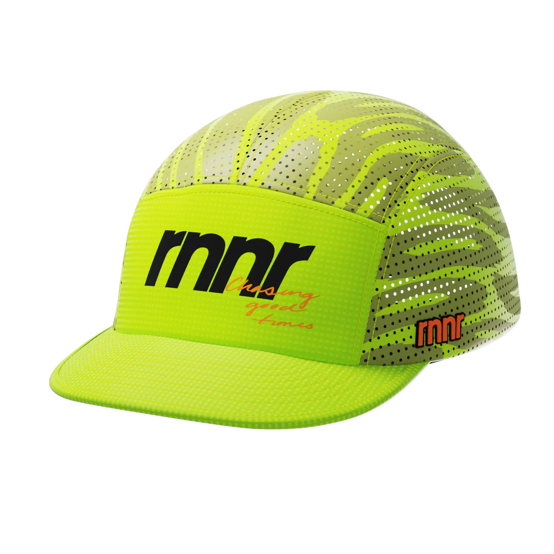 rnnr Pacer Hat: Drippy Cheetah Green