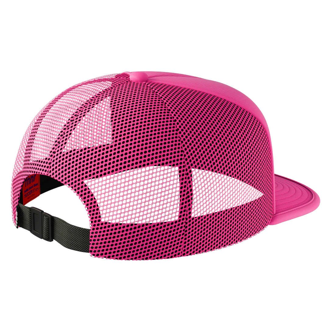 rnnr running trucker hat: Bolt Pink