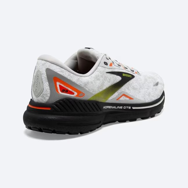 Men's Brooks Adrenaline GTS 23 (Oyster/Black/Red Orange)